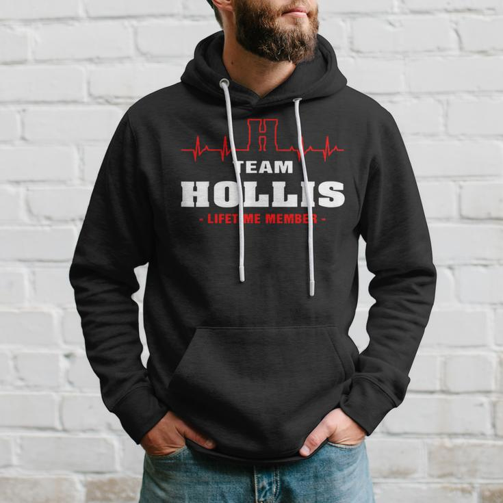 Hollis Surname Family Name Team Hollis Lifetime Member Hoodie Gifts for Him