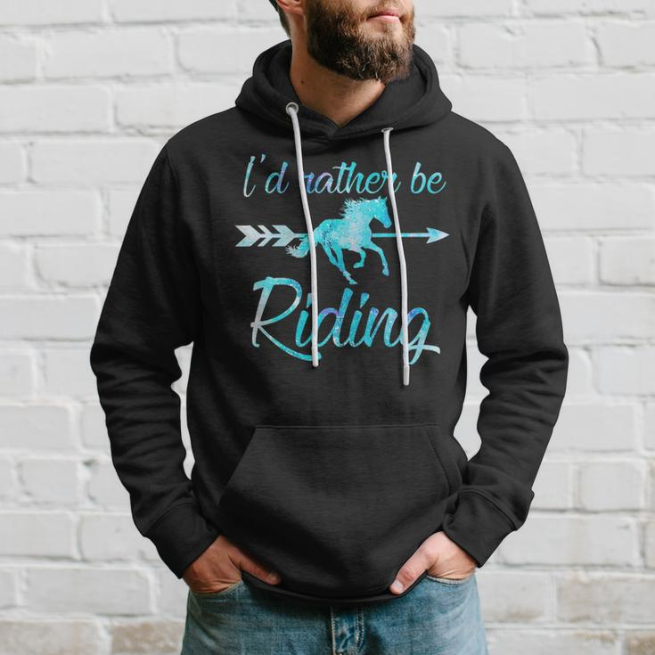 Horse Rider Girls I'd Rather Be Riding Horses Kid Gif Hoodie Gifts for Him