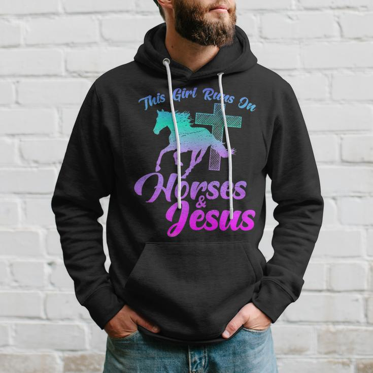 Horse Riding This Girl Runs Horses & Jesus Christian Hoodie Gifts for Him