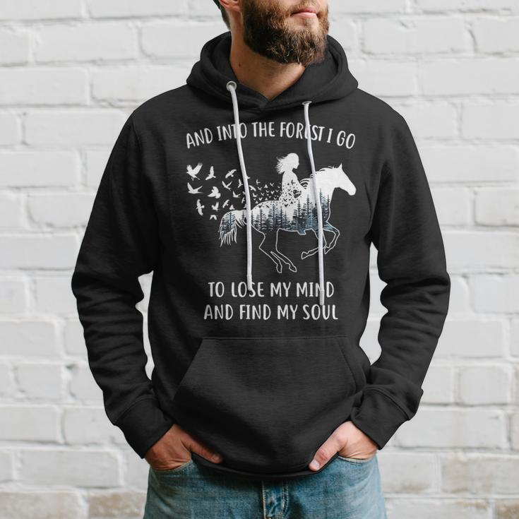 Horse For Women Into The Forest I Go Horse Riding Hoodie Gifts for Him