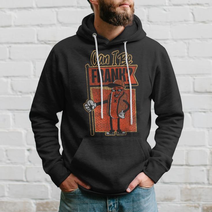 Hot Dog Adult Pun Vintage Can I Be Frank Hoodie Gifts for Him