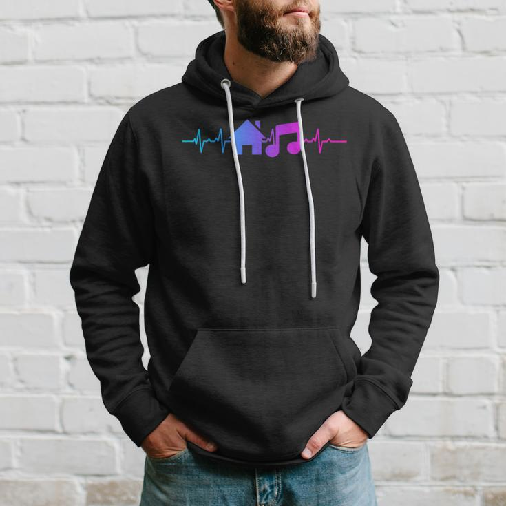 House Music Heartbeat Frequency Edm Lovers Dj Raver Trippy Hoodie Gifts for Him