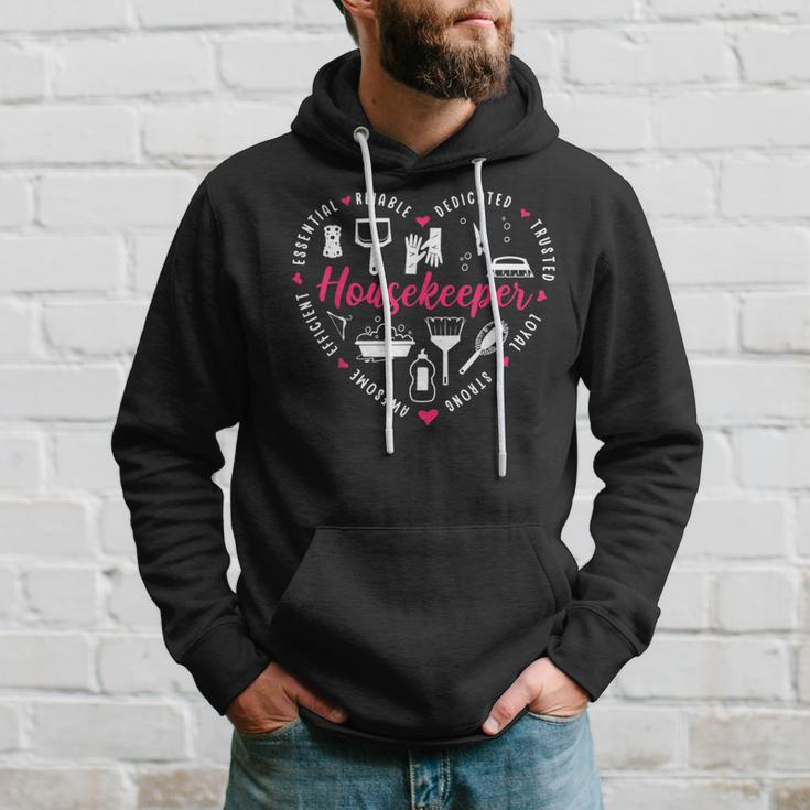 Housekeeper Heart Cleaning Lady Housekeeping Hoodie Gifts for Him