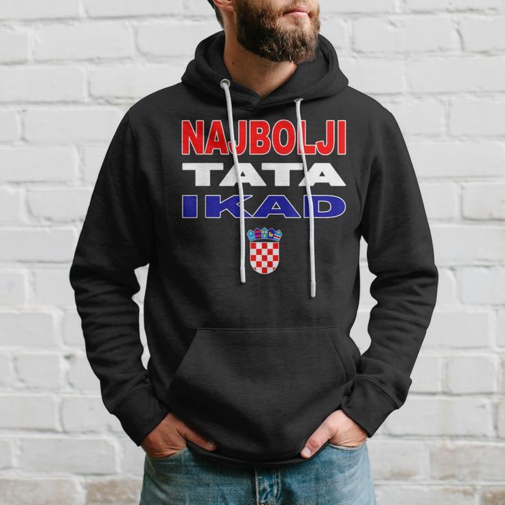 Hrvatska Father Croatia Flag Best Dad Ever Najbolji Tata Ikad Hoodie Geschenke für Ihn