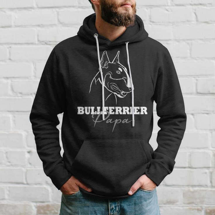 Hund Bullterrier Spruch Bulli Hunde Bullterrier Papa Kapuzenpullover Geschenke für Ihn