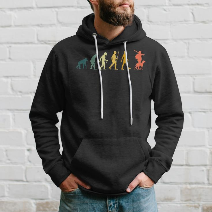 Hunting Dog Evolution Hunter With Dog Retro Hunting Dogs Hoodie Gifts for Him