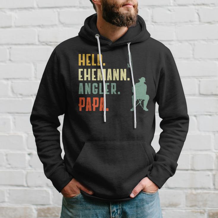 Husband Papa Angler Hero S Hoodie Geschenke für Ihn