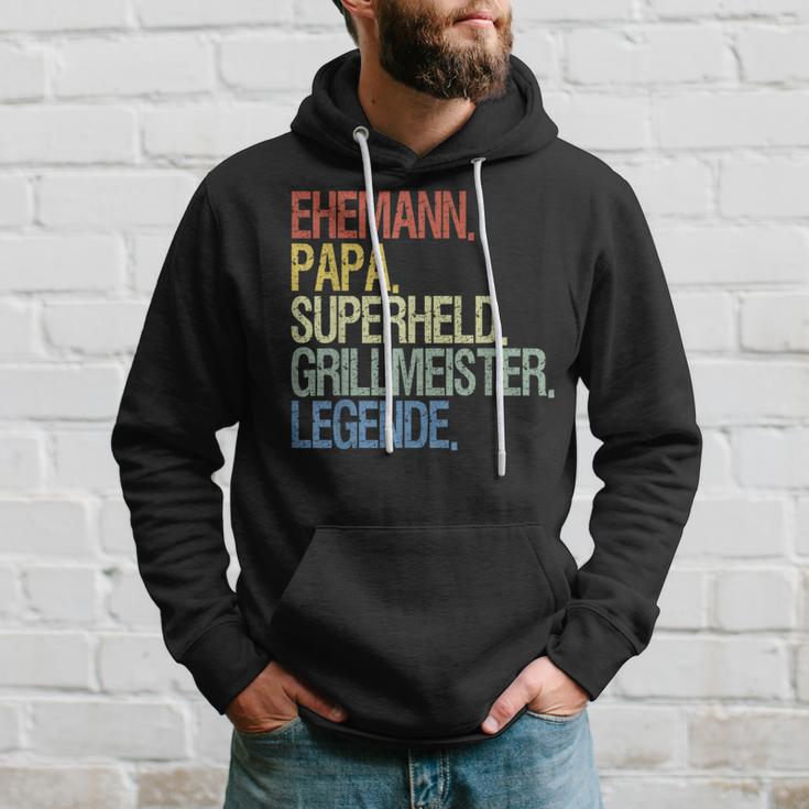 Husband Papa Grillmeister S Kapuzenpullover Geschenke für Ihn