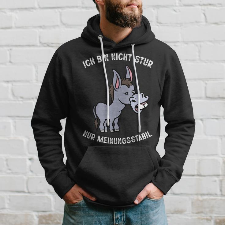 Ich Bin Nicht Stur Meinungsstabil Humour Slogan Men's Black Hoodie Geschenke für Ihn