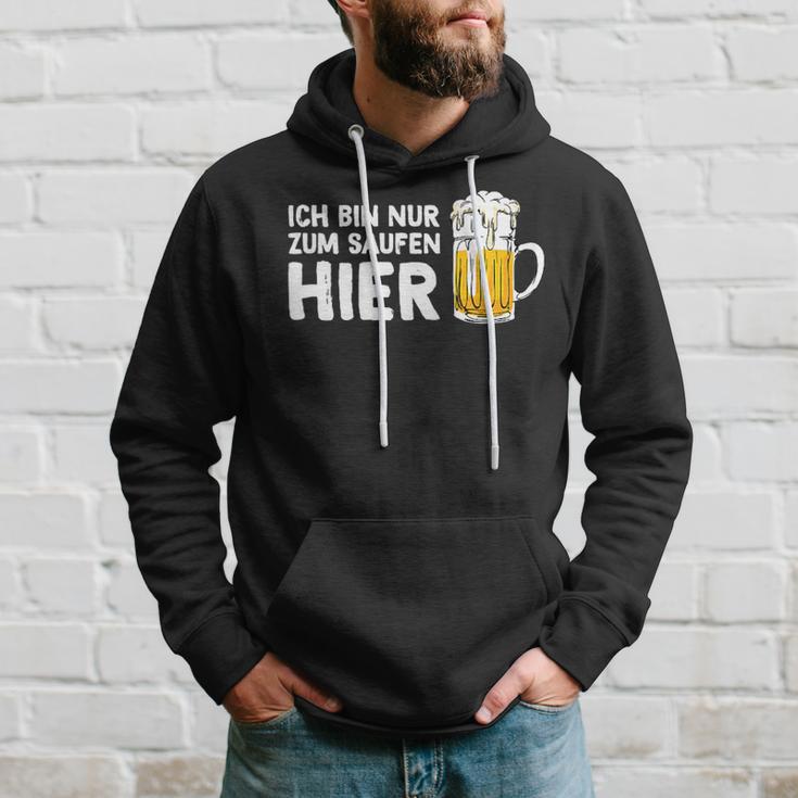 Ich Bin Nur Zum Saufen Hier Party Bier Sauf Slogan Kapuzenpullover Geschenke für Ihn