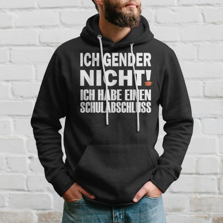 Ich Gender Nicht Ich Habe Einen Schulabschluss Black Hoodie Geschenke für Ihn