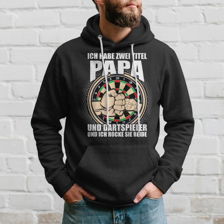 Ich Habe Zwei Titel Papa Und Dartspiel German Kapuzenpullover Geschenke für Ihn