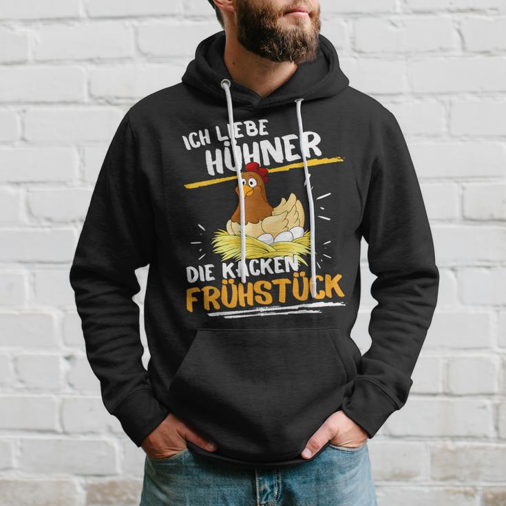 Ich Liebe Hühner Frühstücks-Hoodie, Witziges Bauernhof Tee Geschenke für Ihn