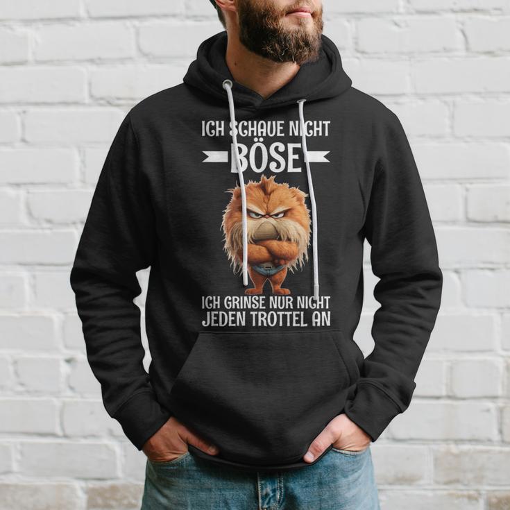 Ich Schaue Nicht Böse Grinse Nicht Jeden Trottel An Kater German Hoodie Geschenke für Ihn