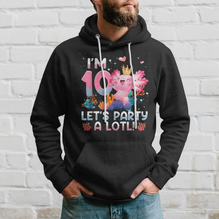 I'm 10 Year Old Axolotl Party Axolotl 10Th Birthday Hoodie Gifts for Him