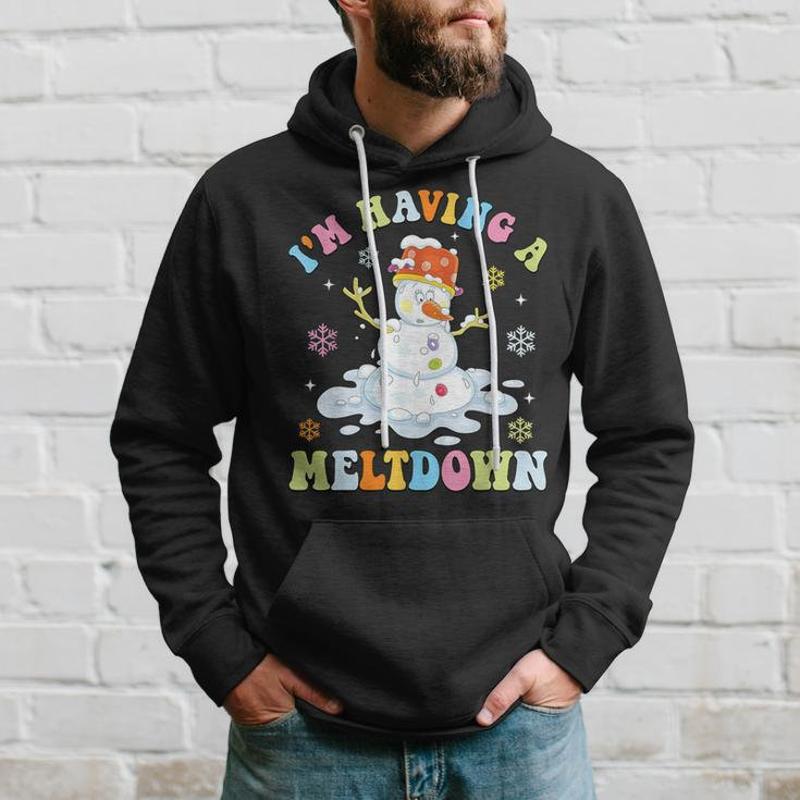 I'm Having A Meltdown Winter Christmas Melting Snowman Hoodie Gifts for Him