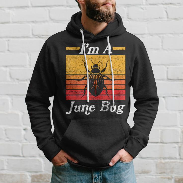 I'm A June Bug Vintage Style Insects Bug Retro Distressed Hoodie Gifts for Him