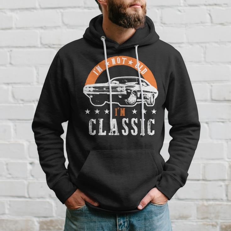 I'm Not Old I'm Classic Muscle Cars Retro Dad Vintage Car Hoodie Gifts for Him