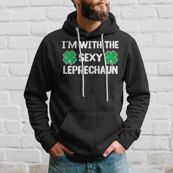 I'm With The Sexy Leprechaun St Patrick's Day Clover Hoodie Gifts for Him