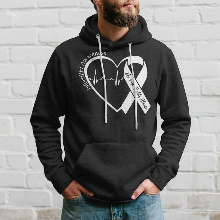 Infertility Awareness Heart Orange Ribbon Ivf Transfer Day Hoodie Gifts for Him