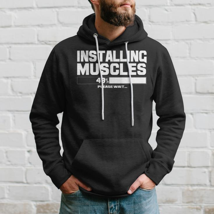Installing Muscles Please Wait Sport Gym Fitness Women Hoodie Gifts for Him