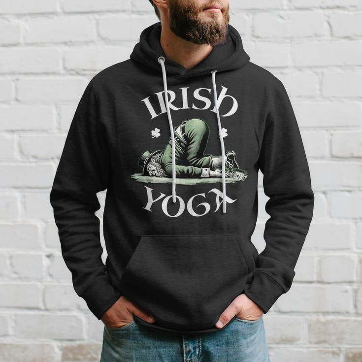 Irish Yoga Festive Green St Paddy's Day Humor Hoodie Gifts for Him