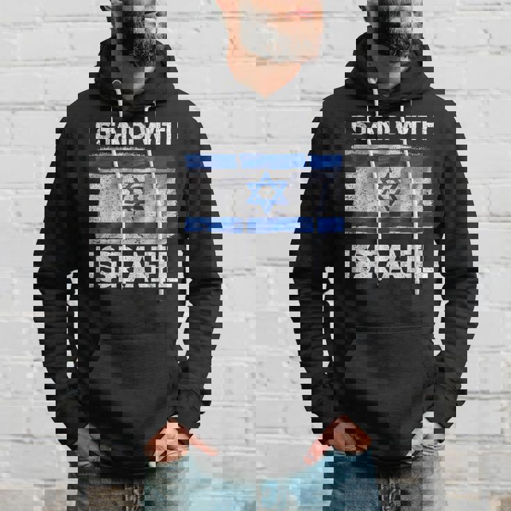 Israel Flag With Star Of David And Support Words Hoodie Gifts for Him