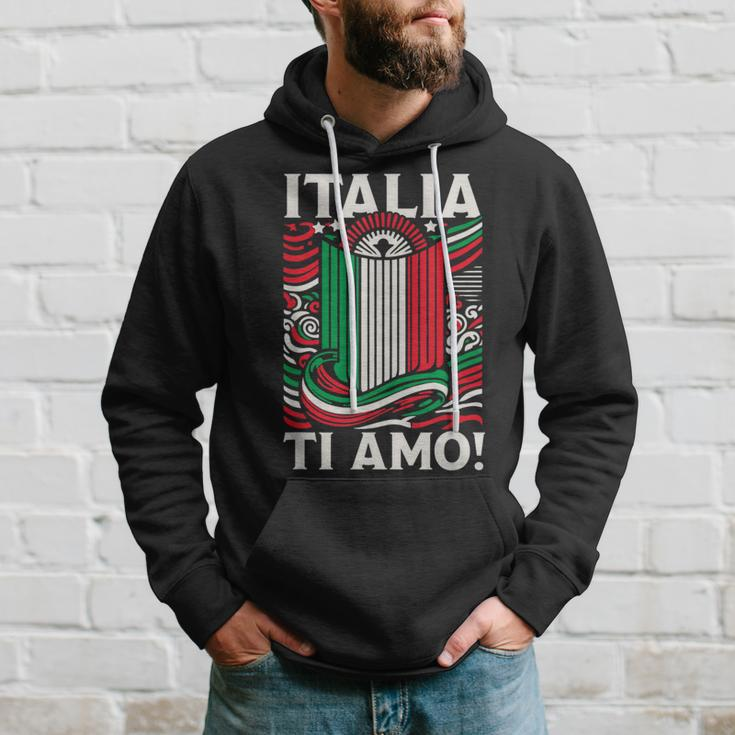 Italia Ti Amo Italia I Love You Italy Flag Hoodie Gifts for Him