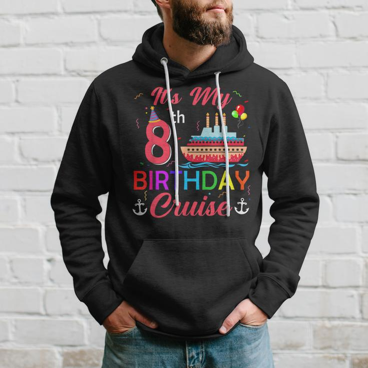 It's My 8Th Birthday Cruise 8 Year Old Party Vacation Crew Hoodie Gifts for Him