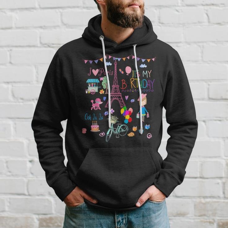 It's My Birthday I Love Paris Eiffel Tower & French Icons Hoodie Gifts for Him