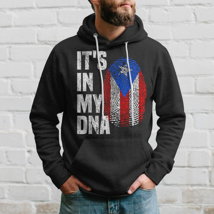 It's In My Dna Puerto Rico Flag Puerto Rican Fingerprint Hoodie Gifts for Him
