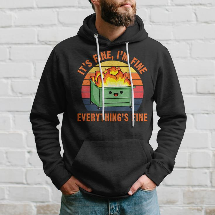 It's Fine I'm FineEverything's Fine Lil Dumpster Fire Cool Hoodie Gifts for Him
