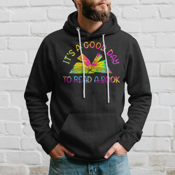 It’S A Good Day To Read A Book Lovers Library Reading Tiedye Hoodie Gifts for Him