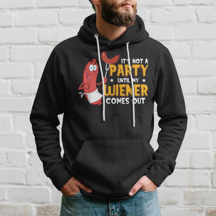 It's Not A Party Until My Wiener Comes Out Hot Dog Hoodie Gifts for Him