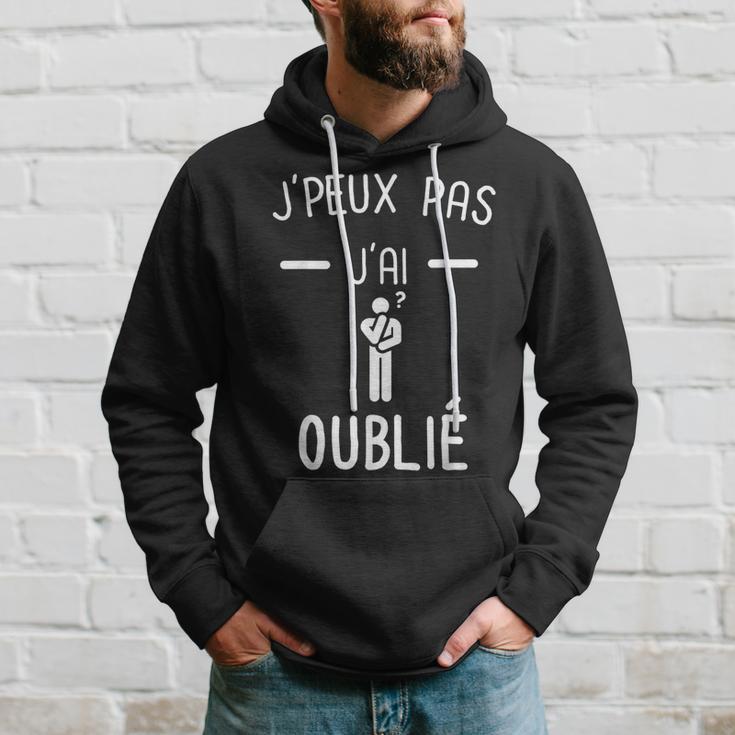 Sweat à Capuche Humour 'Je Peux Pas J'ai Pas Envie' - Cadeau Drôle Homme/femme, Coupe Classique, 241 G