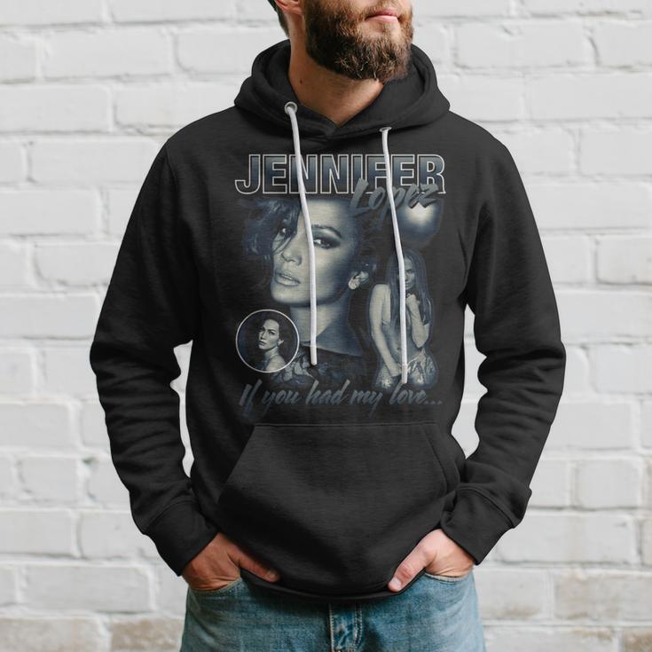 Jennifer Lopez Bootleg Portrait Black Hoodie Geschenke für Ihn