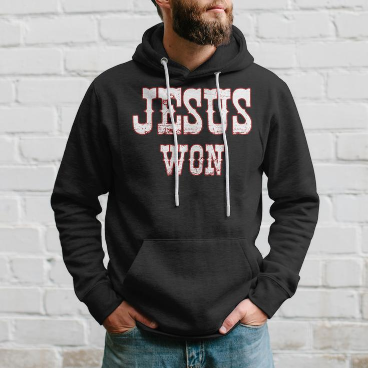 Jesus Won Texas Christianity Religion Jesus Won Texas Hoodie Gifts for Him