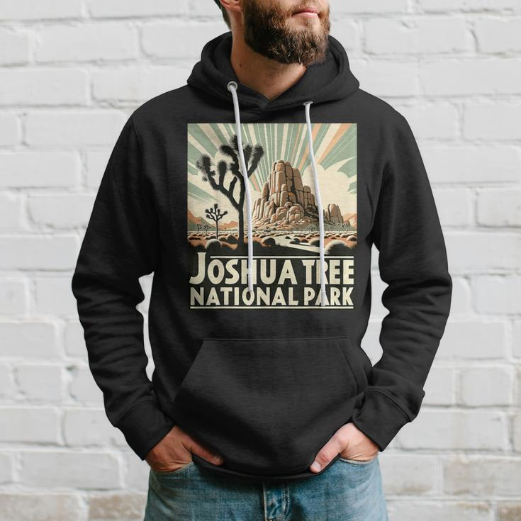 Joshua Tree National Park Vintage Hiking Camping Outdoor Hoodie Gifts for Him