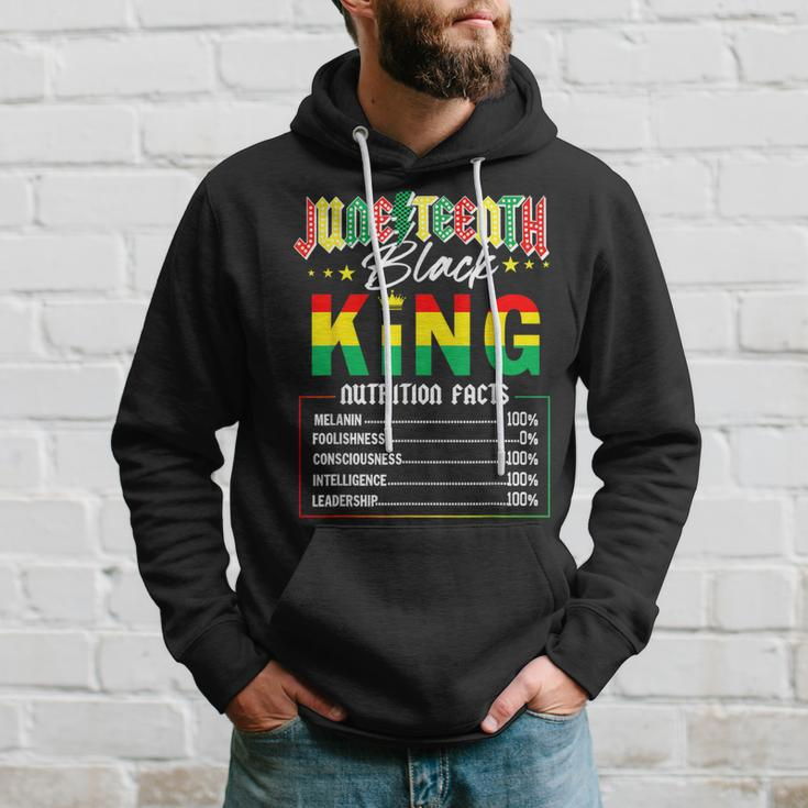 Junenth Black King Nutrition Facts Melanin African Men Hoodie Gifts for Him