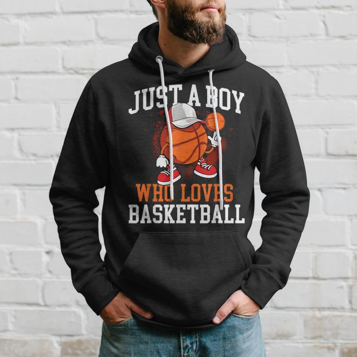 Just A Boy Who Loves Basketball Player Hoops Hoodie Gifts for Him