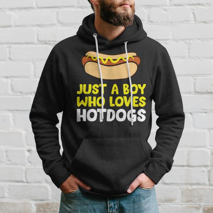 Just A Boy Who Loves Hot Dogs Hot Dog Hoodie Gifts for Him