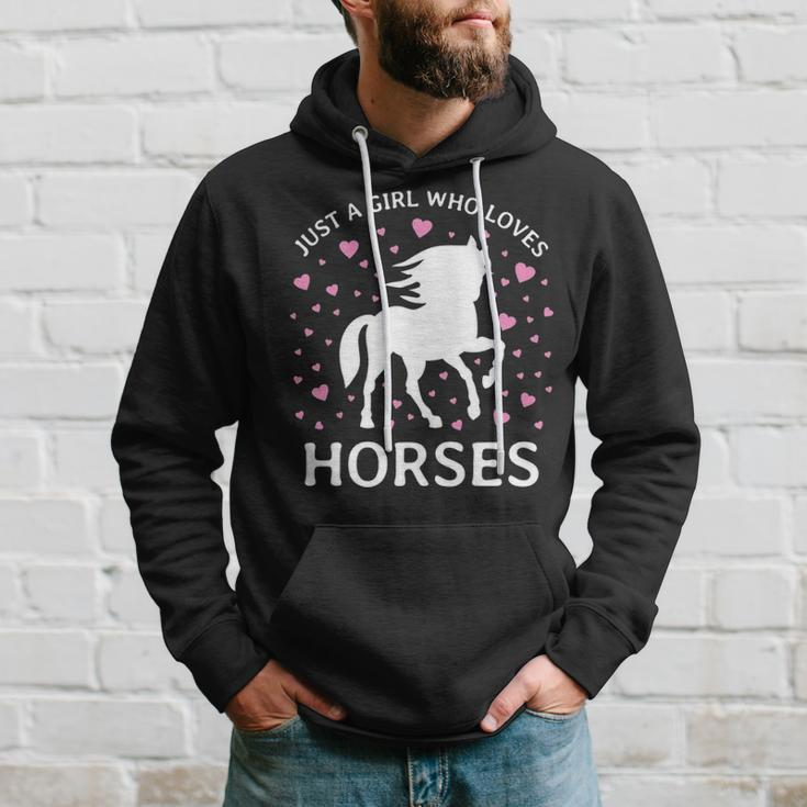 Just A Girl Who Loves Horses Cowgirl Horse Girl Riding Hoodie Gifts for Him