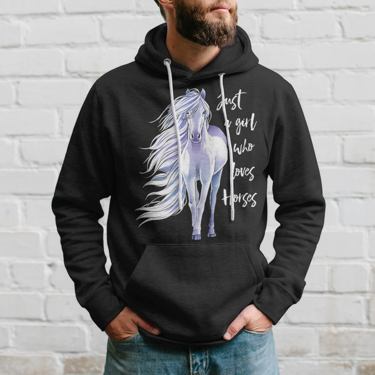 Just A Girl Who Loves Horses Horse Riding Women Hoodie Gifts for Him