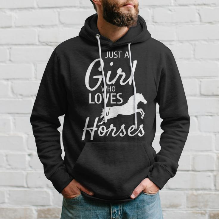 Just A Girl Who Loves Horses Riding Girls Horse Hoodie Gifts for Him
