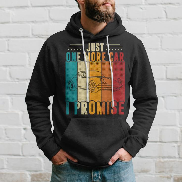 Just One More Car I Promise Car Enthusiast Retro Vintage Hoodie Gifts for Him