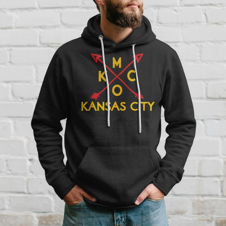 Kansas City Kc Red Black Yellow Kc Arrow Vintage Classic Pro Hoodie Gifts for Him