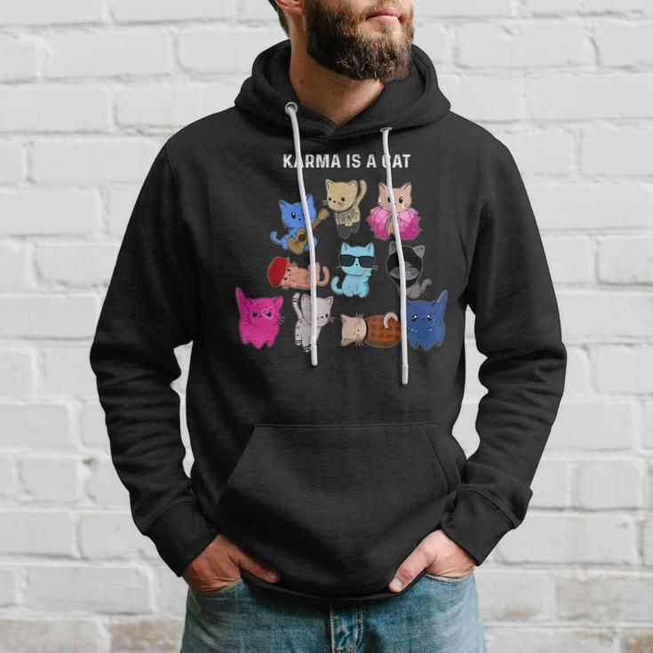 Karma Is A Cat Cat Cat Lovers Hoodie Gifts for Him