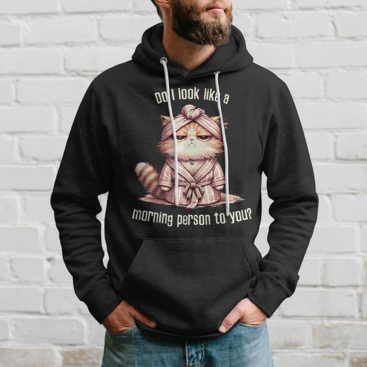 Katze Kein Morgenmensch Hoodie Geschenke für Ihn