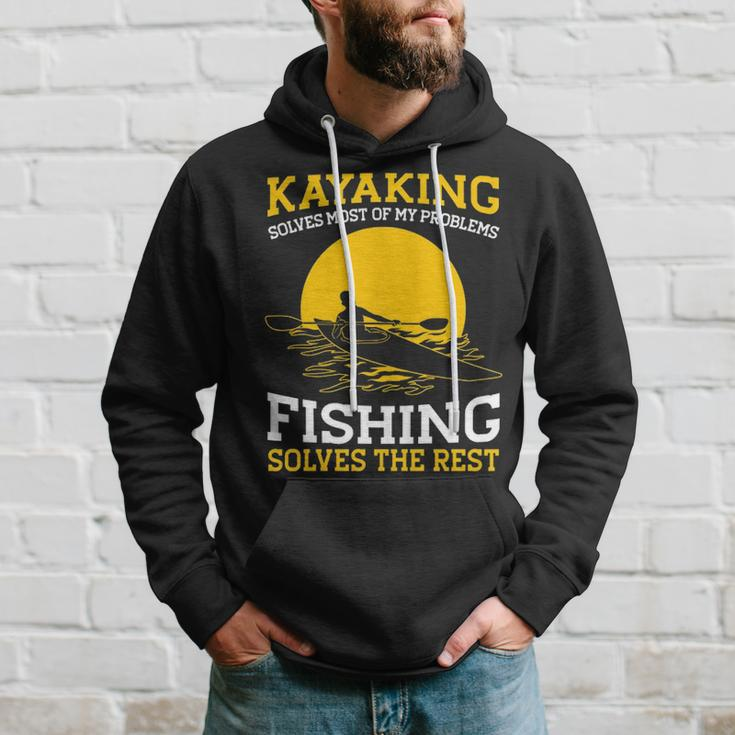 Kayaking Canoeing Kayak Angler Fishing Hoodie Gifts for Him