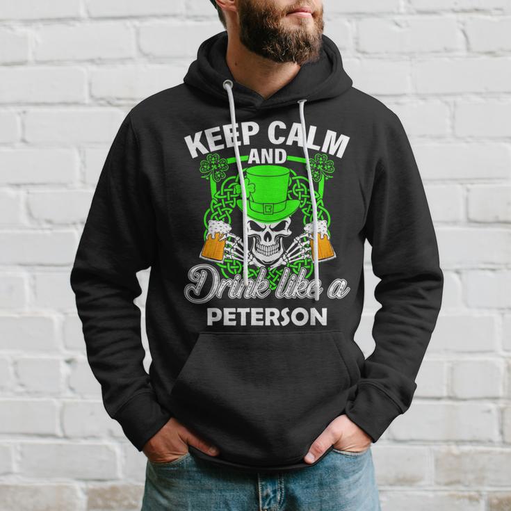 Keep Calm And Drink Like A Peterson St Patricks Day Lucky Hoodie Gifts for Him